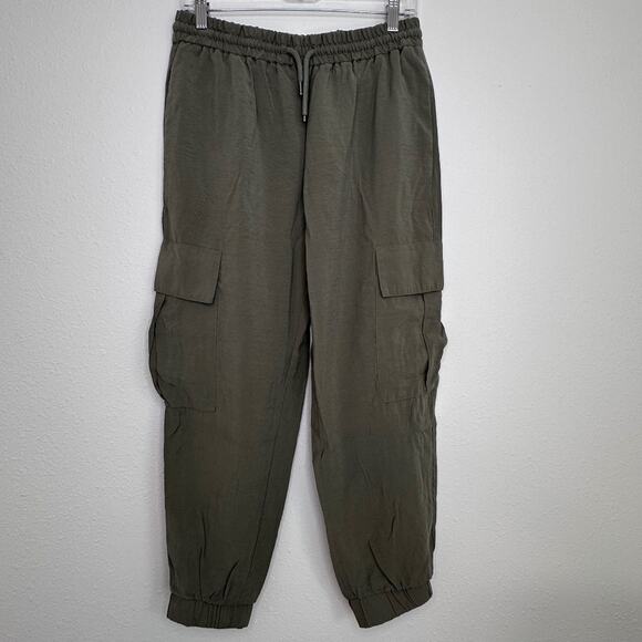 Zara Cargo Joggers, Olive Green, Size Medium - Picture 2 of 10